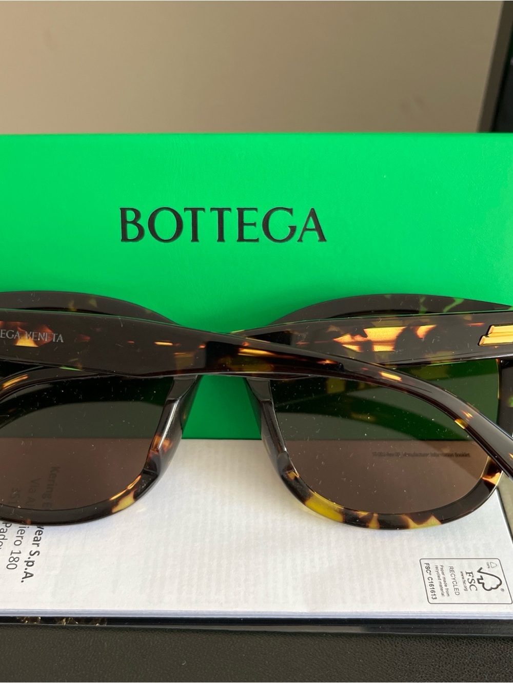 Bottega Veneta Tortoiseshell Sunglasses with Brown Gradient Lenses